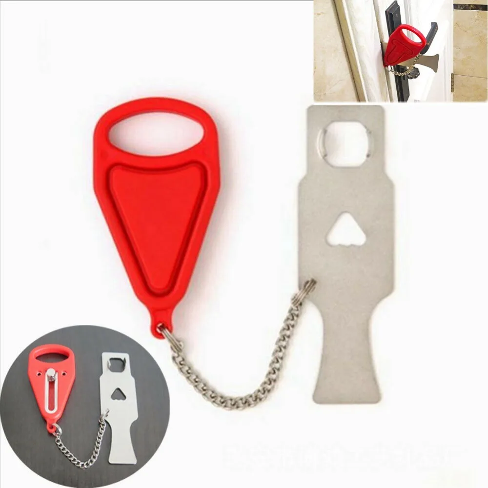 

2019 New Portable Travel Door Lock Security Home House Apartment Travel Dorm Portable Door Lock Add a Secured Lock to Any Door