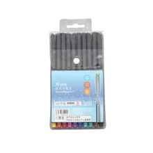 10 шт./лот 0,38 мм Тонкая пластиковая цветная ручка-закладка жирный Перманентный маркер школьный маркер художественные канцелярские принадлежности Горячая