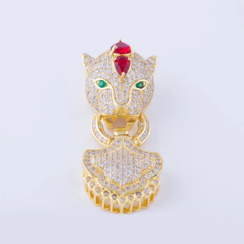 Горячие трендовые ювелирные изделия Bijoux Циркон Подвески с леопардом кулон для браслетов& ожерелья большой медный микро проложить застежка ювелирных изделий - Окраска металла: 3