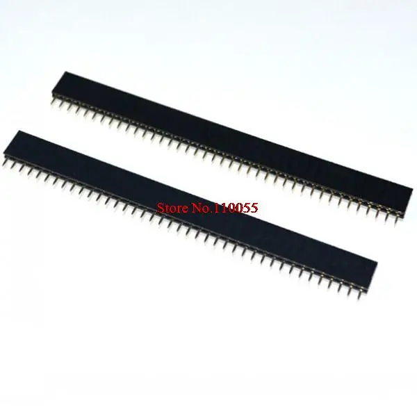 

10PCS 2.54mm 40 Pin Stright Female Single Row Pin Header Strip PCB Connector