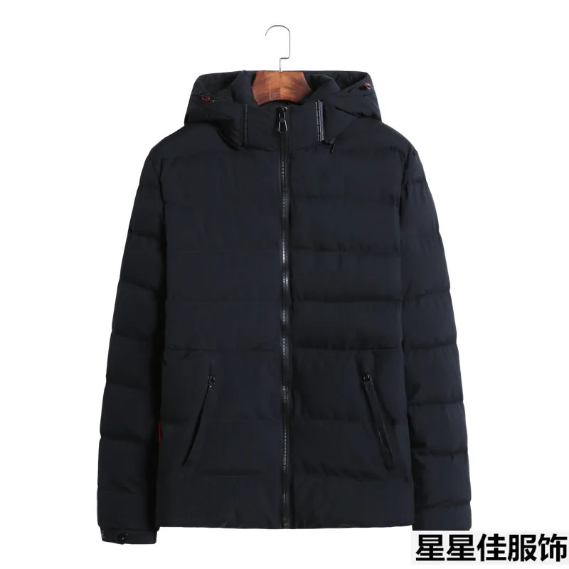 10XL 8XL 6XL 5XL 4XL Парка мужская хлопковая Толстая хлопковая куртка Новые длинные зимние парки теплые модные деловые хлопковые куртки пальто - Цвет: Navy Blue
