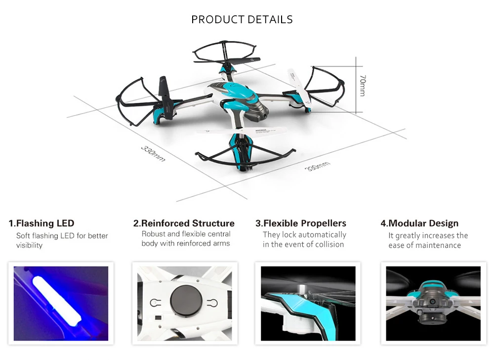 7.KAIDENG PANTONMA K80 2.4GHz 4CH 6 Axis Gyro Brushed Drone