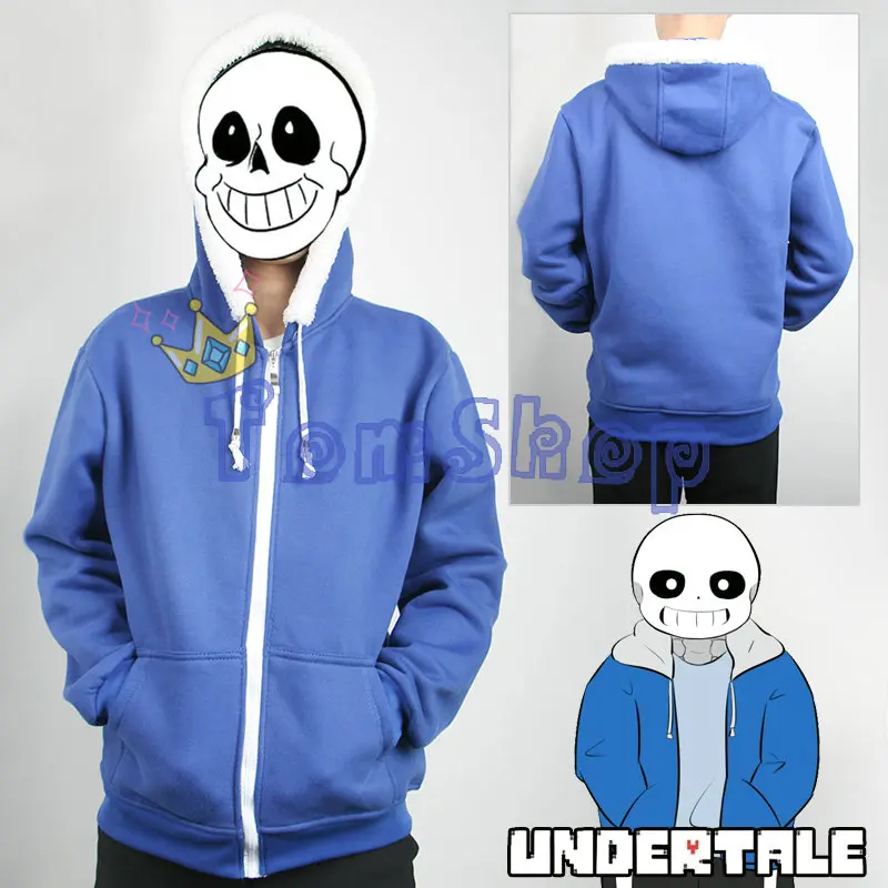 

Undertale Sans Papyrus Hoodie Coat Cosplay Costumes Warm Casual Hooded Jacket Zipper Sweatshirts