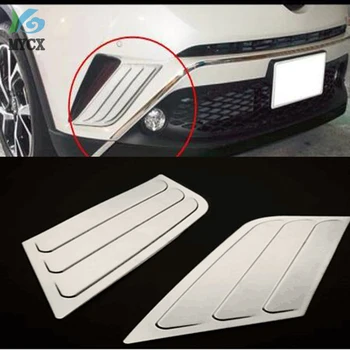 

2PCS Stainless Steel Front Intake Molding Trim Car Styling Cover Accessories For Toyota C-HR CH-R 2016 2017 2018