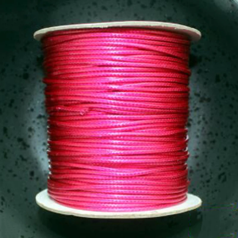 2 мм восковой хлопковый шнур-струна для Бисер и макраме поставки Бисер нить - Цвет: Dark Rose Red