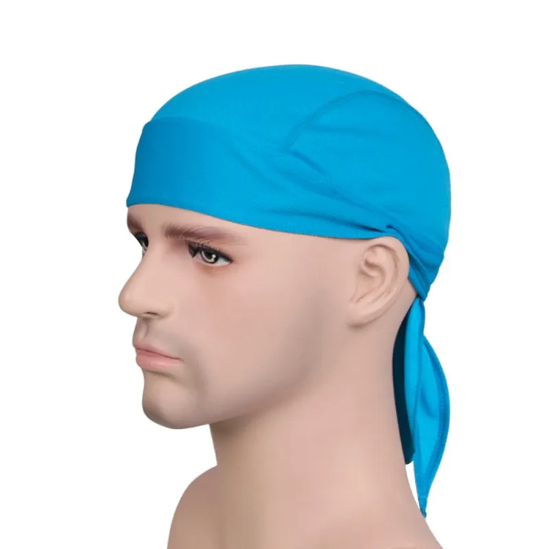 

Outdoor Quick Dry Solid Cycling Cap Headbands Head Scarf Headscarf Headband Summer Men Running Riding Pirate Hat Shape