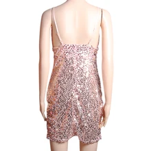 Womens Sexy Elegant Spaghetti Strap V Neck Business Party Club Clubwear Sleeveless Stretch Sheath Pencil Fitted Sequins Dress