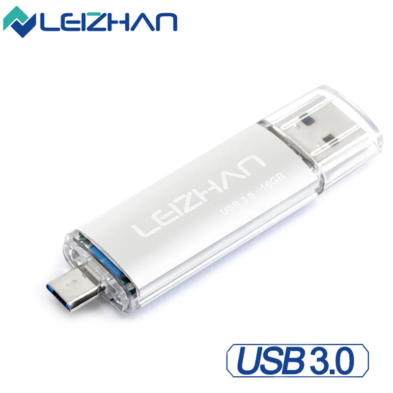 

LEIZHAN Pendrive usb 3.0 flash drive 128 gb photostick for android phone/ tablets 32GB 64GB flash micro usb drive memory stick