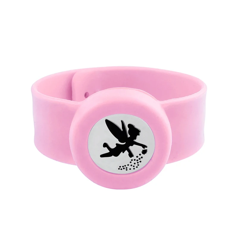 Жаркое лето малыш Регулируемая комаров браслет эфирное масло диффузор браслет детей Для мужчин Для женщин аромат силиконовый браслет - Окраска металла: Pink