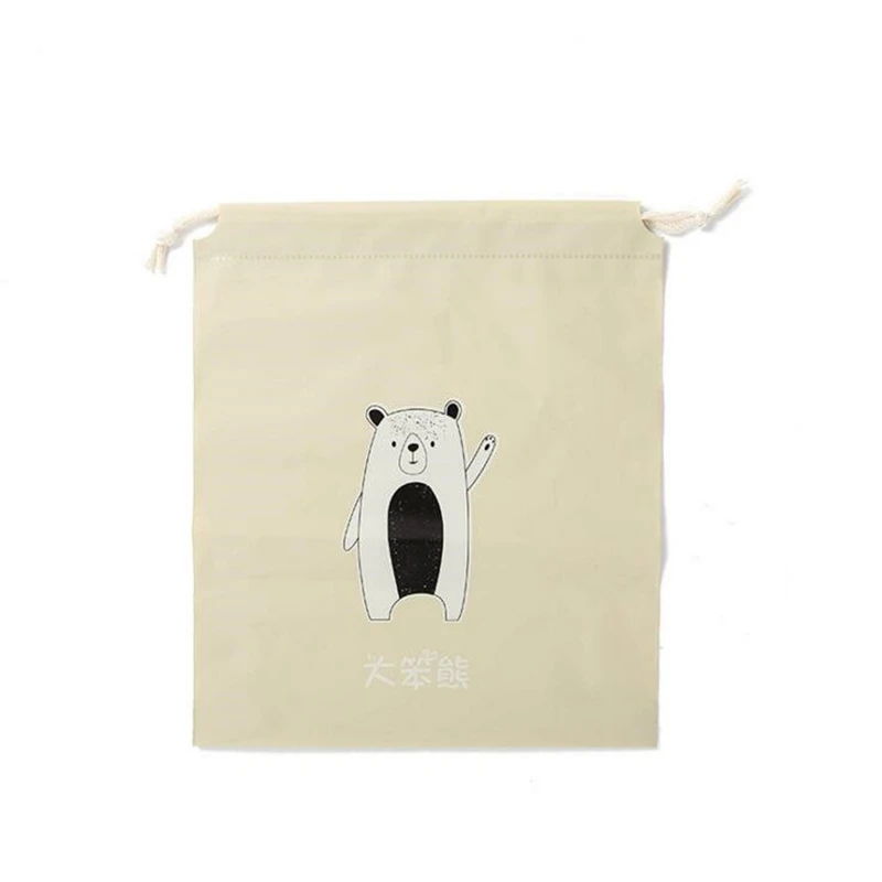 Cartoon Draw Pocket Travel Accessories Drawstring Bag Business Trip Storage Bag For Cloth And Shoe Functional Bag Box