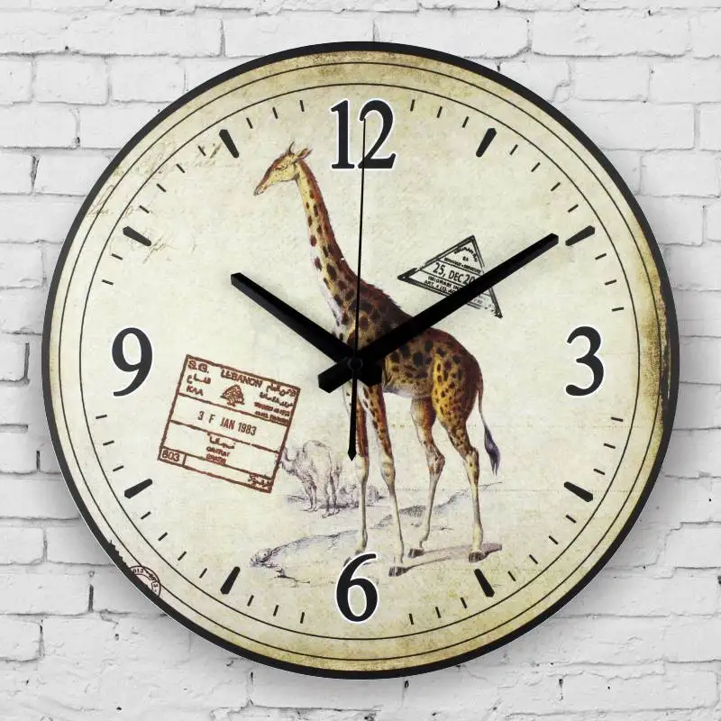 children room decoration watch wall safe and silent kids bedroom decor wall clock 3d wall decor