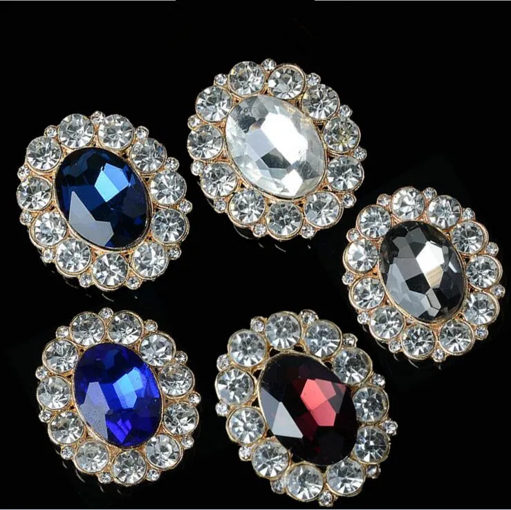 

10pcs/lot 3.1cm*2.6cm oval full rhinestone hairbows center diy accessories hair embellishments