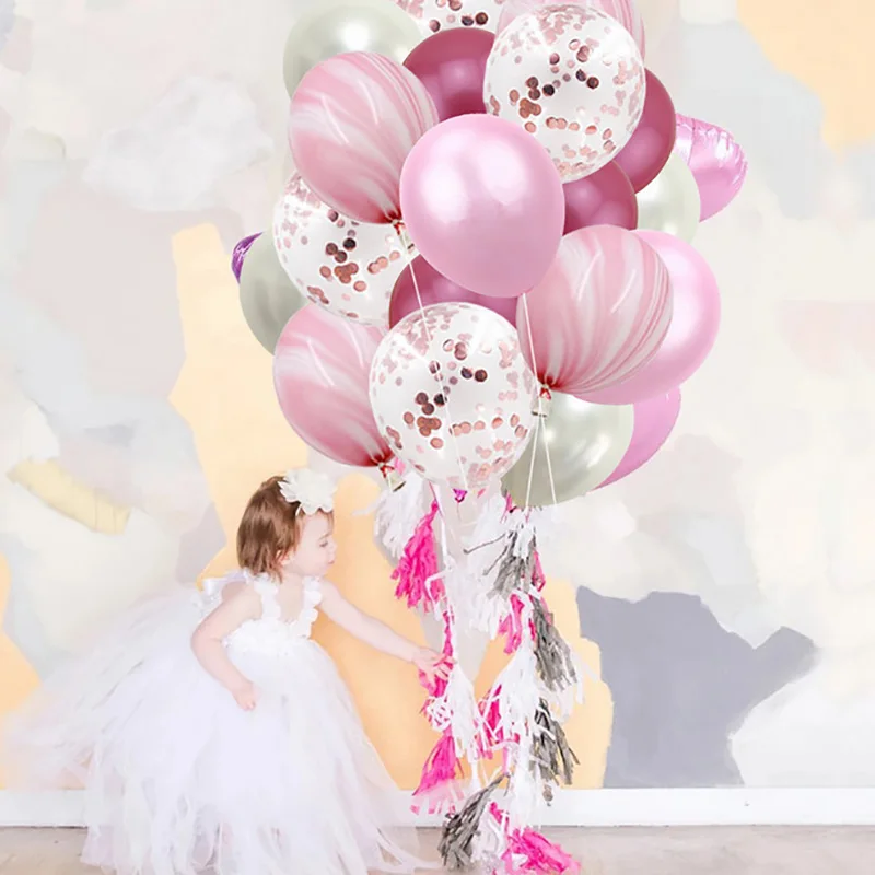 15 шт. Агатовые мраморные воздушные шары золотой шар Confetii Baby Shower украшение для дня