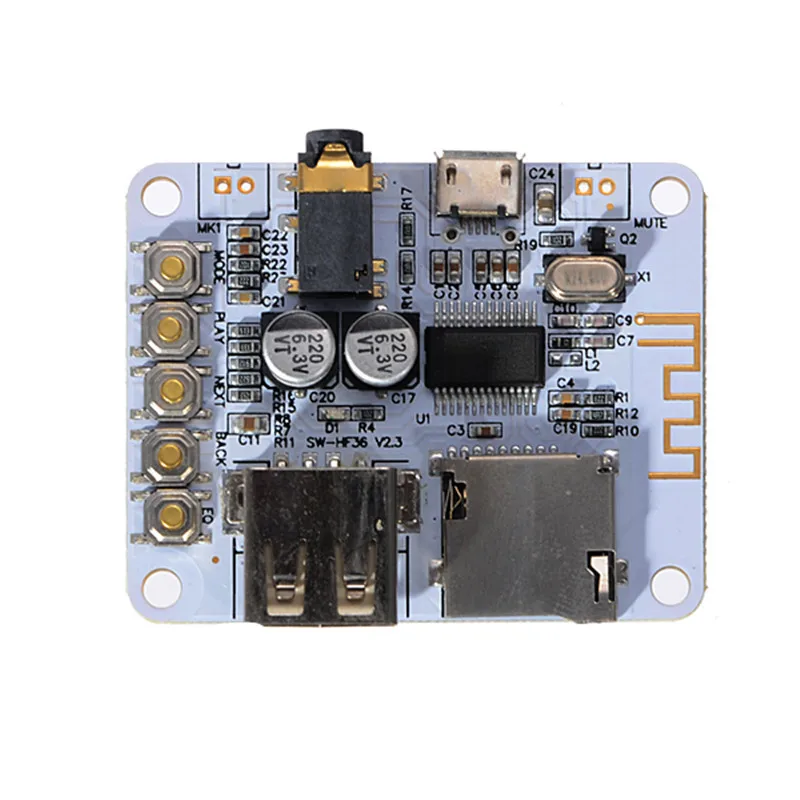 

bluetooth Audio Receiver Digital Amplifier Board With USB Port TF Card Slot Decoding Play Durable Modules Board