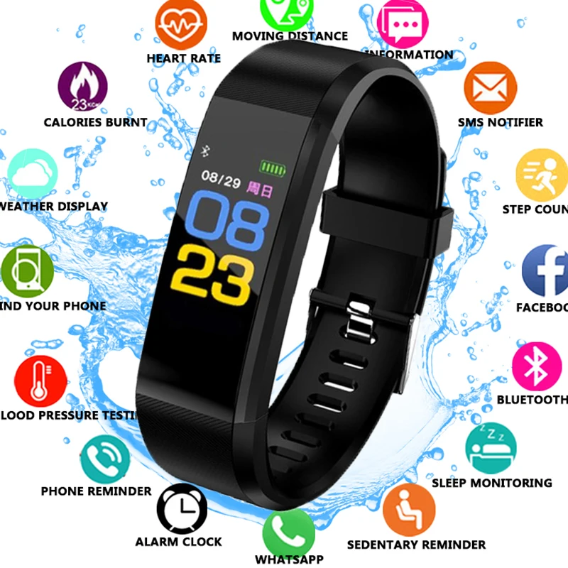 

Pedometer Smart Bracelet Sport Smart Watch Blood Pressure Exercise Dynamic Heart Rate Monitoring Smart Wristband for Android iOS