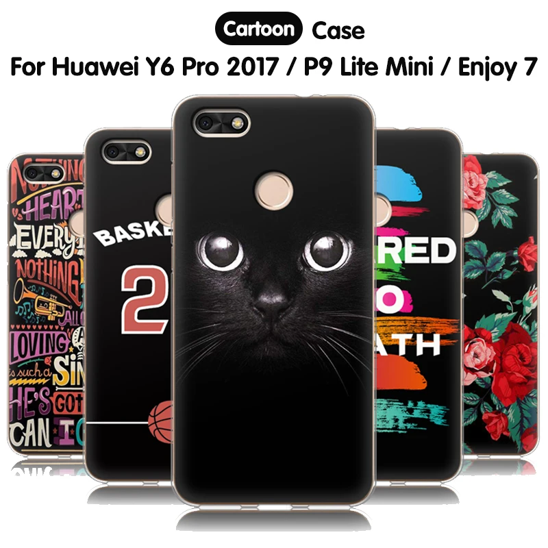 

EiiMoo Phone Case For Huawei P9 Lite Mini Case Silicone Soft Cover Cute Cartoon Back Coque For Huawei P9 Lite Mini Case 5.0"