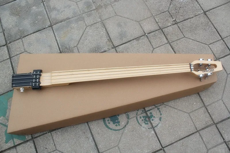 

2016 Hot sale +factory custom 4 strings travel bass guitar with maple body neck with free bag