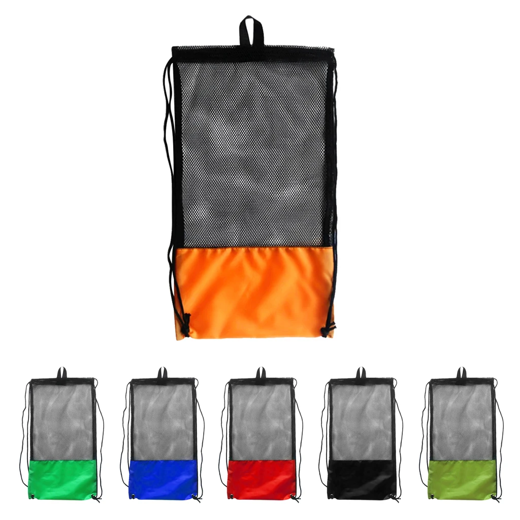 Adjustable 20KG Mesh Drawstring Bag for Snorkeling Scuba Diving Fins