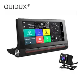 QUIDUX 3g Android 6,86 "ips DVR FHD 1080 P автомобиля видео Камера gps навигатор двойной Камера Bluetooth Видеорегистраторы для автомобилей Регистратор