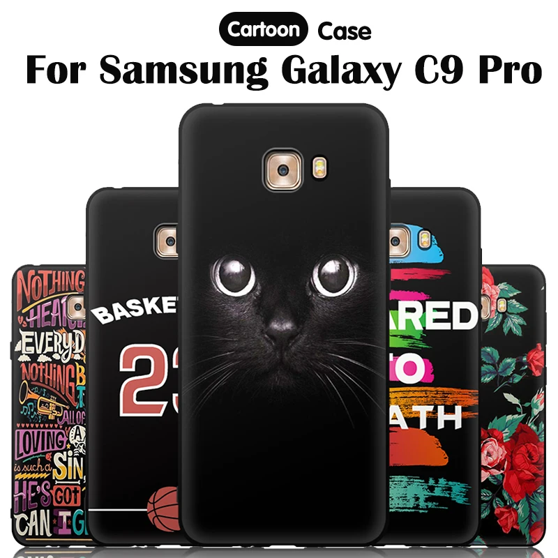JURCHEN чехол для телефона samsung Galaxy C9 Pro C9000 силиконовый милый мультфильм мягкий ТПУ