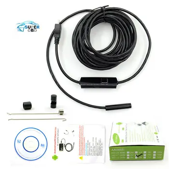 

1M 5.5mm Lens HD 720P USB Endoscope Waterproof 6 LEDs Inspection Pipe Endoscope Camera Borescope For Android Phone PC