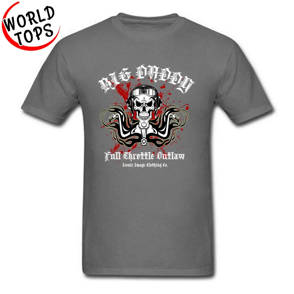 Prevalent Mens Top T-shirts Crew Neck Short Sleeve 100% Cotton Fabric Big Daddy Outlaw Tops & Tees Casual T Shirt Big Daddy Outlaw carbon