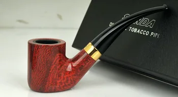 

1 piece classic durable tobacco pipe Bakelite cigarette holder smoke pan bent filter pipe high-end portable herb smoking pipes