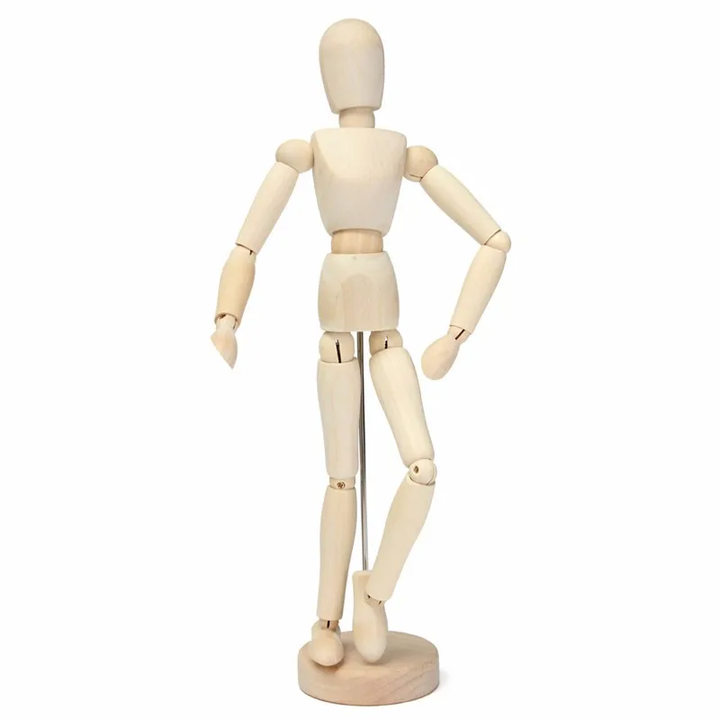 30cm 12 wooden manikin movable limbs human mannequin model for