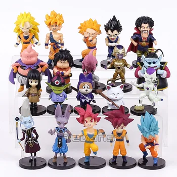 

Dragon Ball Z PVC Figures Toys 20pcs/set Son Goku Vetega Majin Buu Freeza Beerus Whis Mark Karin Gotenks