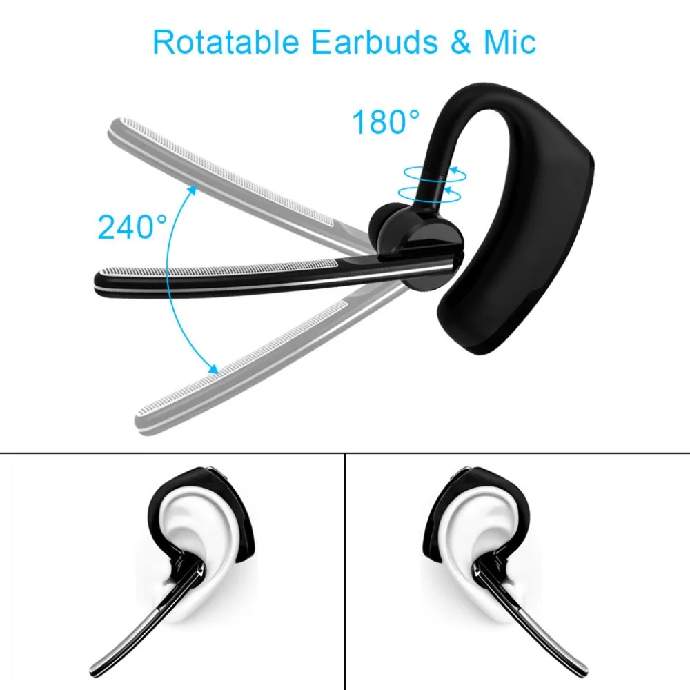 Wireless Bluetooth Headset for Smartphone Hands Free Bluetooth Earphone With Microphone Headphone Voice for Iphone Bluetooth Ear
