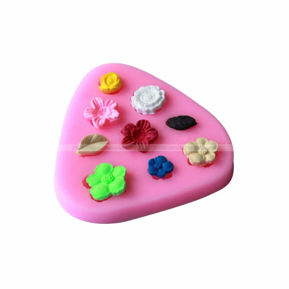 

Sugarcraft Nine-Leaf-Flower silicone mold fondant mold cake decorating tools chocolate gumpaste mold