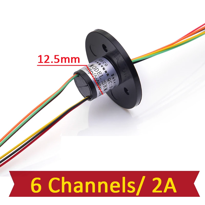 

Micro Slip Ring 6 Channel 2A 12.5mm Rotate Dining Table Slip Ring Electric Collector Rings