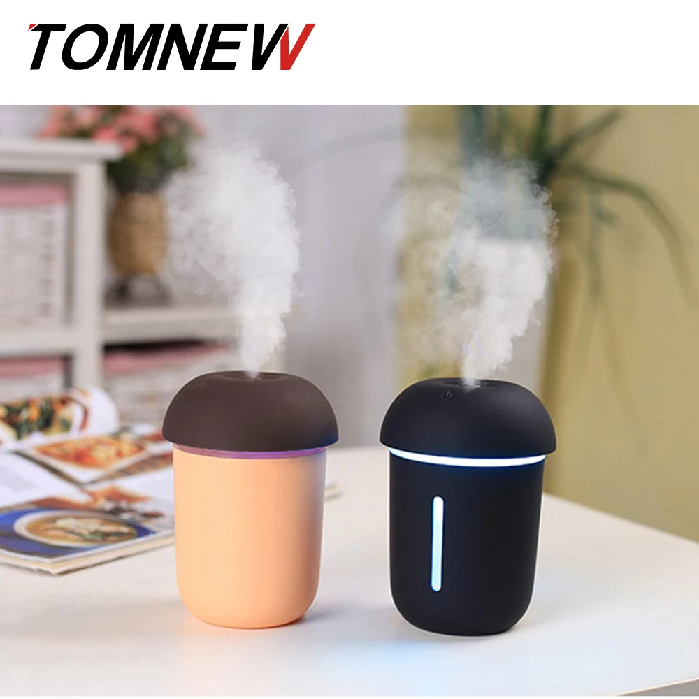 

TOMNEW 3 in 1 Mini Cool Mist Humidifier 200ML Auto Shut Off Portable Air Diffuser with USB Fan and LED Light for Home Office Car
