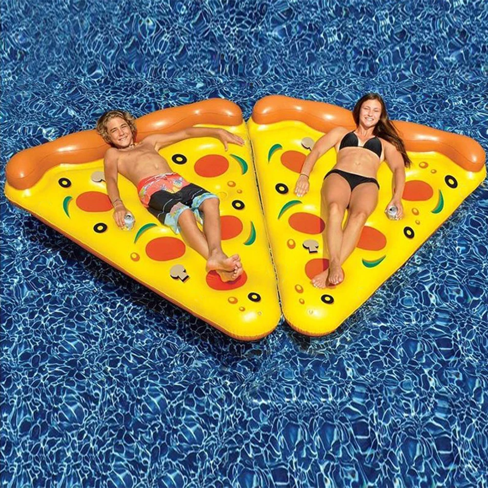 

180*150 Cm Inflatable Pool Mat Pizza Row Color Floating Bed Mattresses For Swimming Pool Toys Kids Inflatable Floats Summer Toys