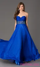 2016 Rushed Echt Aus Der Schulter A-line Charming Sweetheart Kristalle Lange Chiffon Abendkleider Bodenlangen Formale W-F212