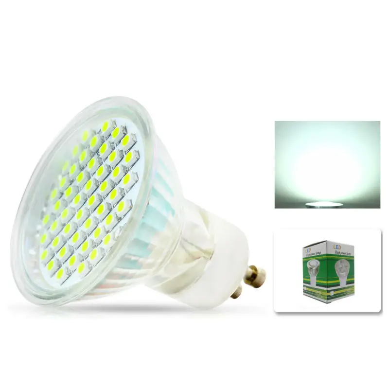 GU10 480lm 640lm 5 Вт 6 SMD 3528 48 60leds лампочка со стеклянной крышкой теплый белый холодный