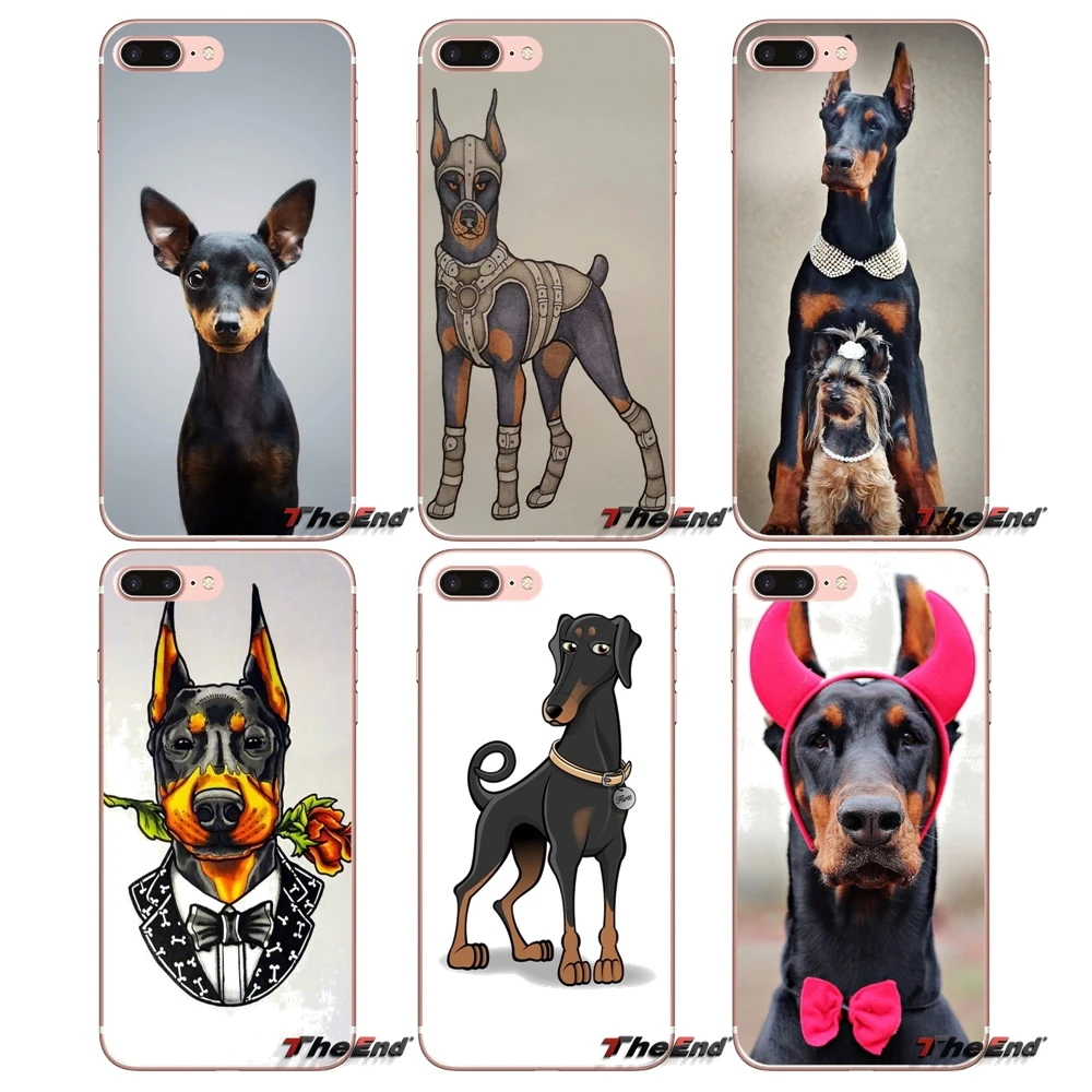 Забавный такса doberman для iPhone X 4 4S 5 5S 5C SE 6 6S 7 8 Plus Samsung Galaxy J1 J3 J5 J7 A3 A5 2016 2017 Чехлы