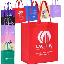 100 шт./лот пользовательские нетканые сумка-шоппер полипропиленовая сумка-шоппер с логотипом