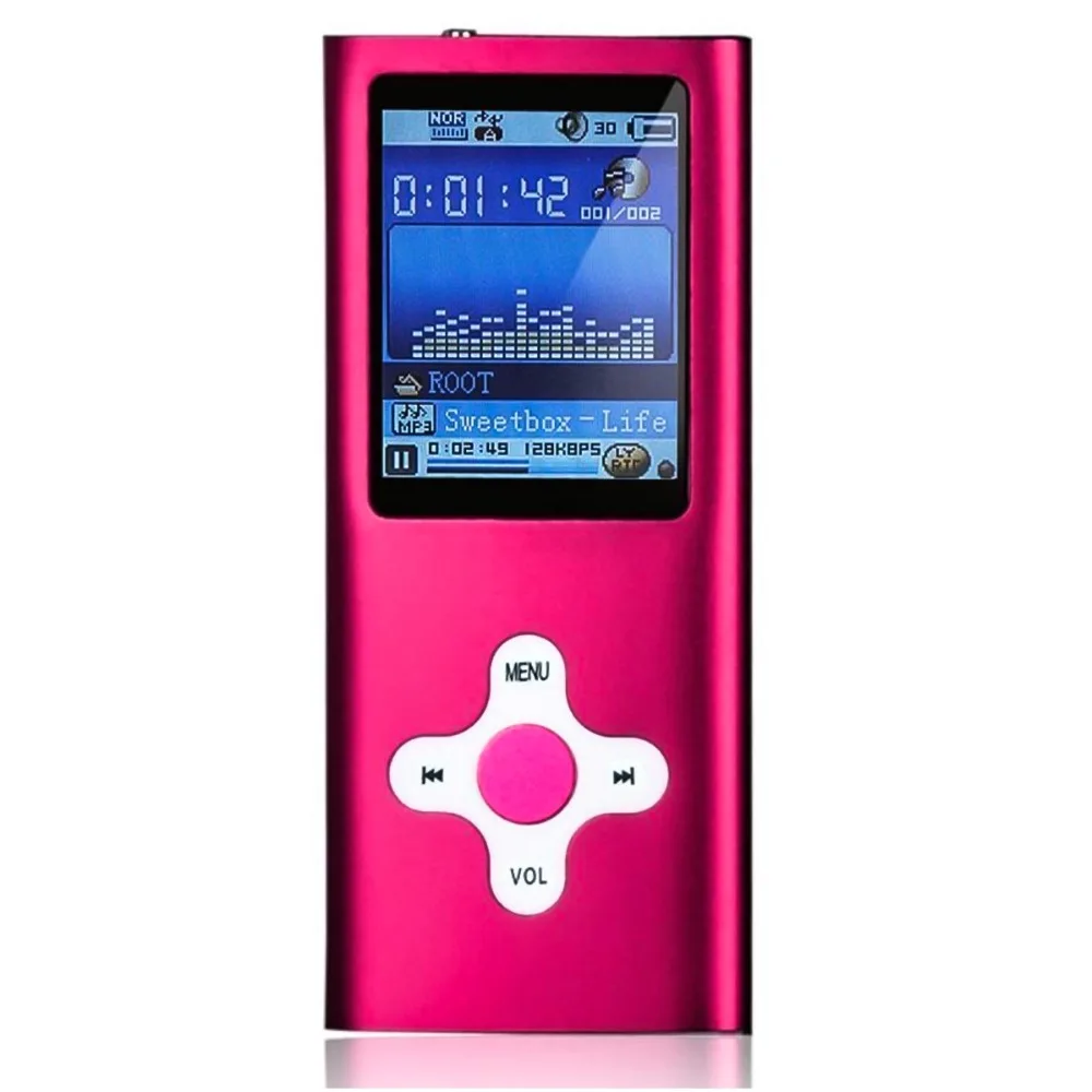 

SOONHUA Portable Music Media MP3 Player Support 32GB SD TF Card Ultra Thin LCD Screen Read EBook Multi Tasking Function With Mic