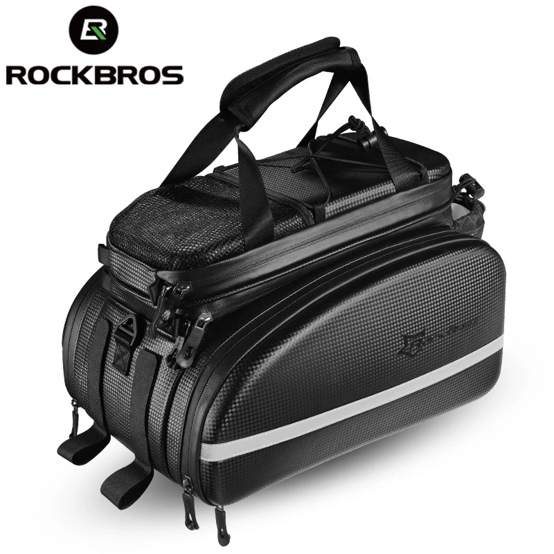 ROCKBROS 3 в 1 велосипедная Сумка водонепроницаемая Светоотражающая многофункциональная MTB велосипедная сумка Паньер дорожная сумка для багажа ROCKBROS 3 в 1 велосипедная Сумка водонепроницаемая Светоотражающая многофункциональная MTB велосипедная сумка Паньер дорожная сумка для багажа