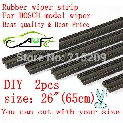 Free shipping Auto Car Vehicle Insert Rubber strip Wiper Blade (Refill) 6mm Soft 26 650mm 2pcs/lot car accessories