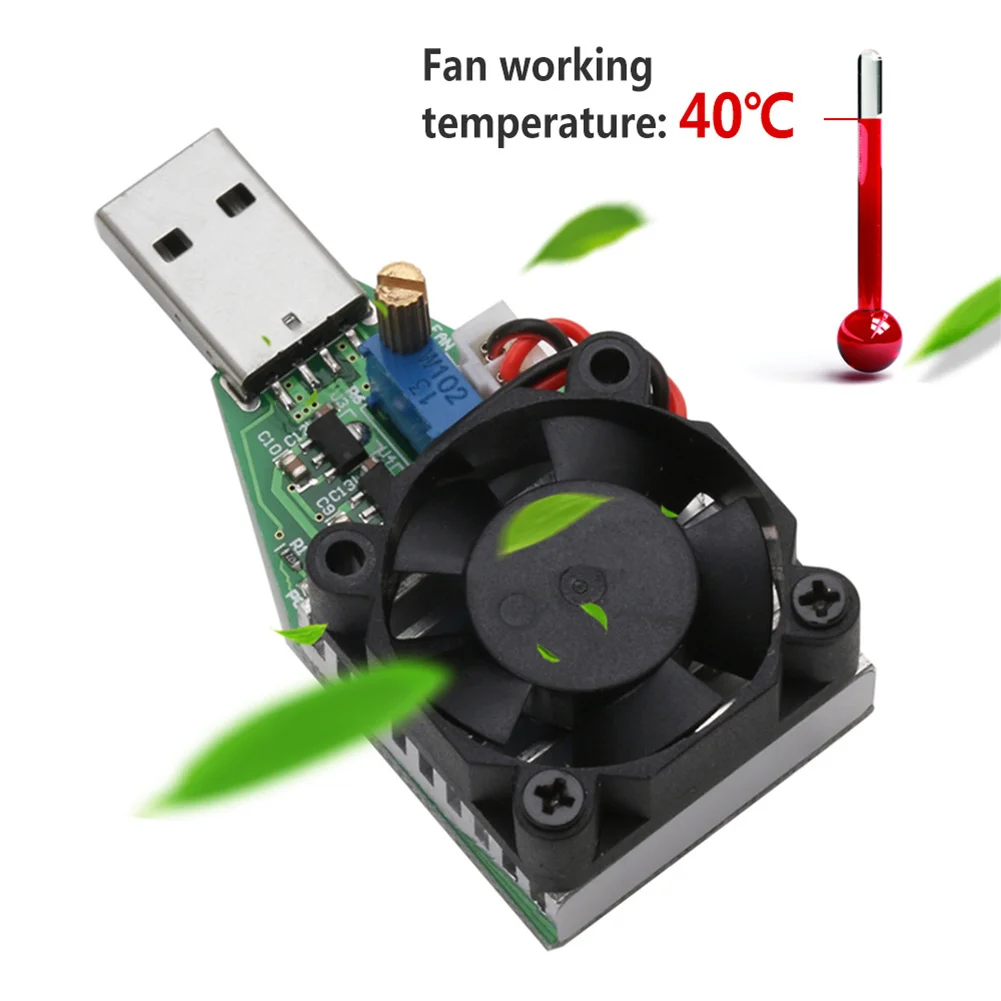 

USB DC Electronic Load Resistor Battery Power Bank Capacity Testing Charger Adjustable Constant Current Voltage Aging Discharge