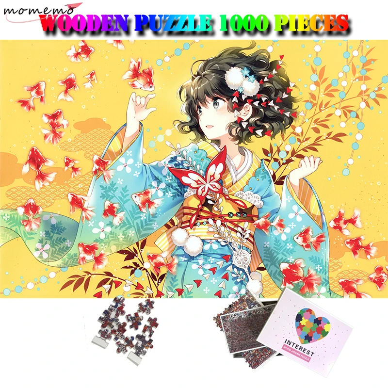 

MOMEMO Anime Girl Puzzle 1000 Pieces Adults Relax Brain Jigsaw Puzzle Wooden Puzzles Toys Kids Teens Puzzle 1000 Piezas Adulto