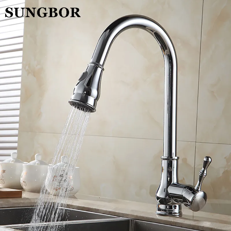 New 360 rotating Kitchen Faucet Mixer Tap black /brushed nickel/chrome