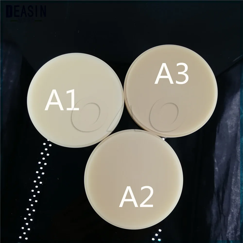 A1 A2 A3 и прозрачный стоматологический ПММА смолы диск 98*14 мм для CAD/CAM стоматологические лабораторные материалы с шагом