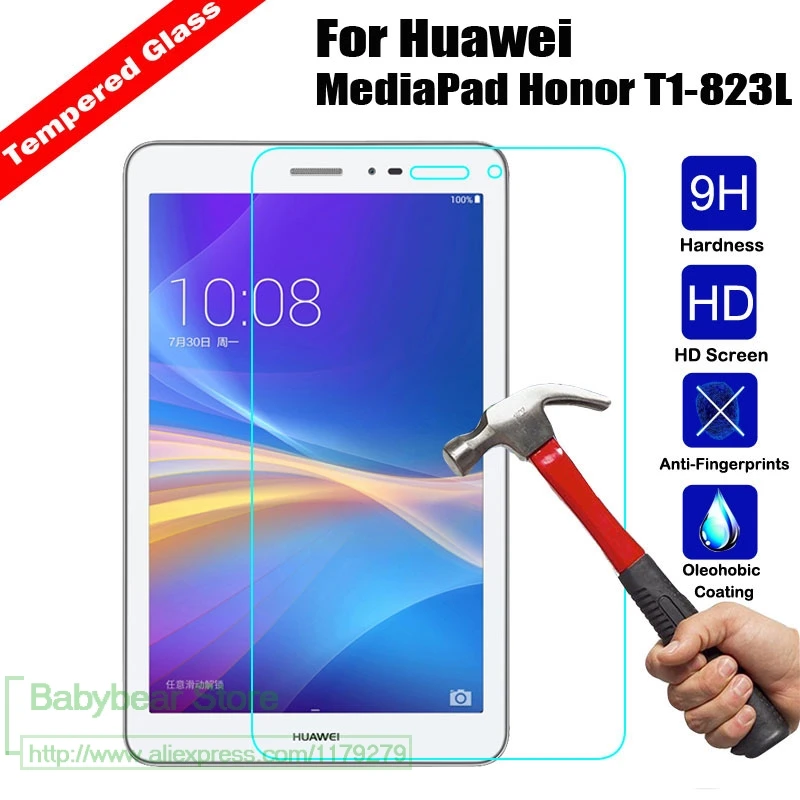 2 X Стекло 9H Настоящее Закаленное стекло для Huawei MediaPad Honor 8 &quotT1-823L T1 0 Pro 4G Защитная