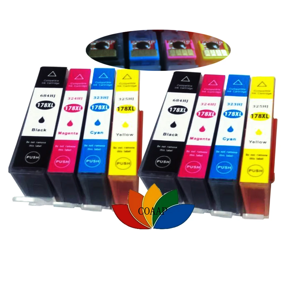 Cartucho de tinta Compatible con hp 178 XL, para impresora hp Photosmart  6380, C6300, C5300, C5383, 8 Uds.|ink cartridge|hp 178xlcompatible hp  cartridges - AliExpress
