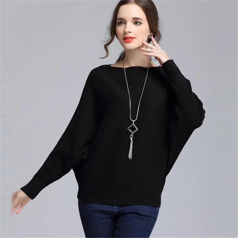 Женский трикотажный пуловер с вырезом лодочкой один размер 2017|femininas blouses|blouse