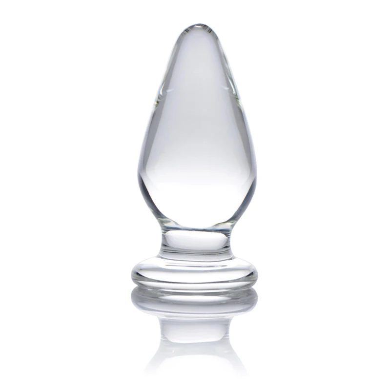 11cm glass Anal Plug Clear crystal big Ball Tapered anus Butt Plug Sex Toys For Adults