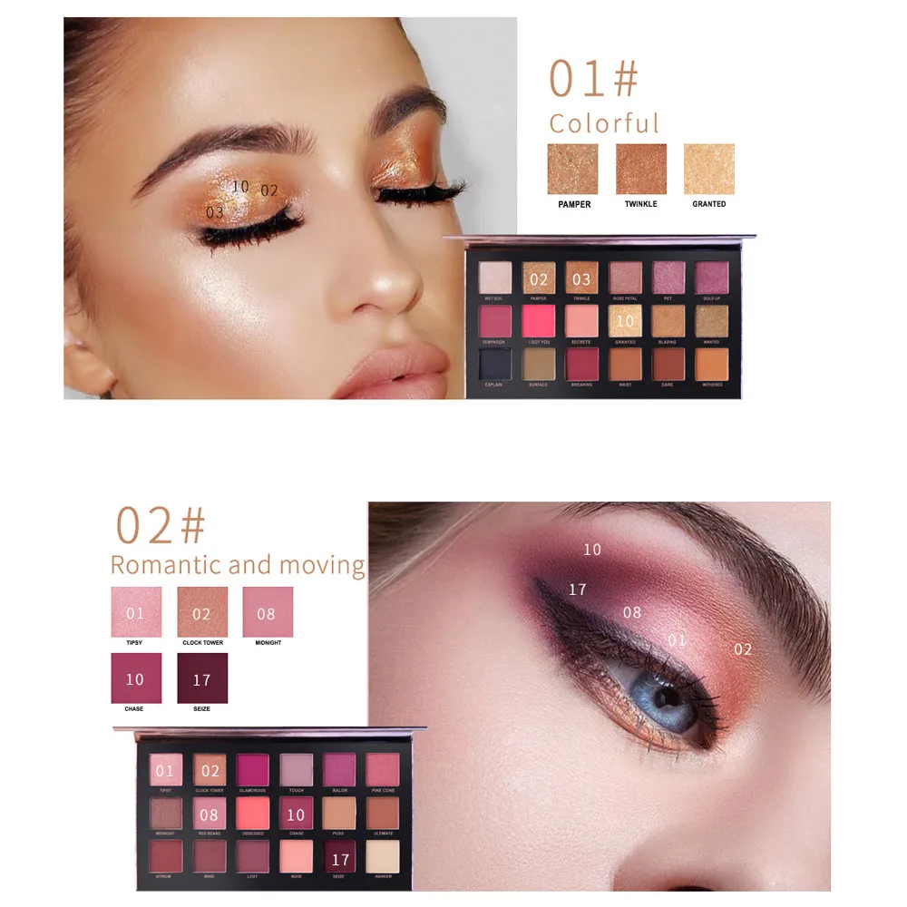 Профессиональный 18 ПАЛИТРА Shimmer Matt Eye Shadow Макияж Тени для век pallete Косметика